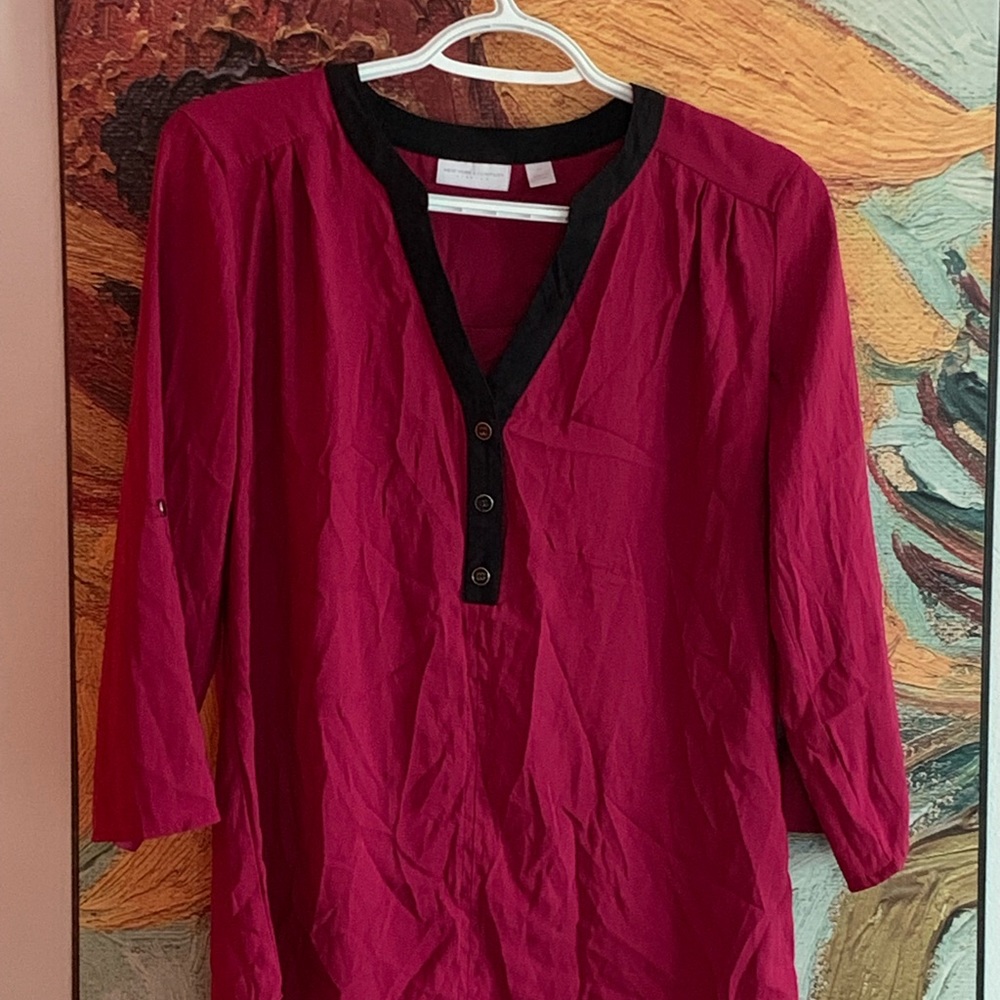 Cranberry blouse . Perfect color for fall